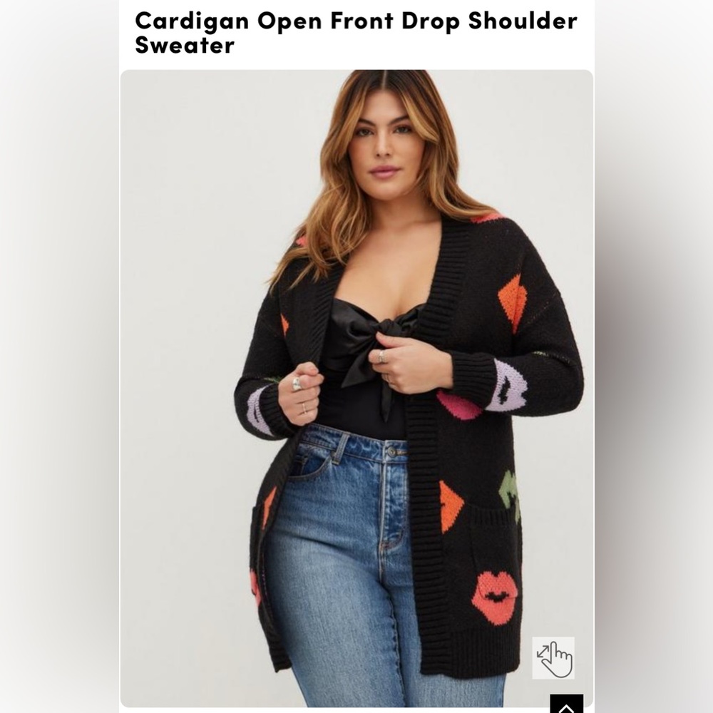 Torrid Cardigan Open Front Drop Shoudler Sweater